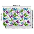 thumbnail image 6 of Tropical Butterfly Floral Artistic Pattern Heat Resistant Flax Table Mats, Wrinkle Free Machine Washable Place Mats for Dining Table, Cute Aesthetic Design for Butterfly Lover, Set of 4, 6 of 6