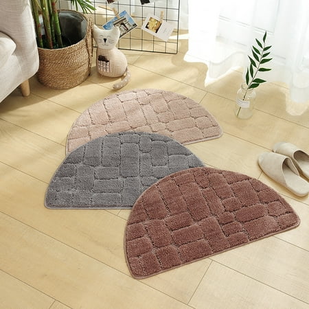 washable polyester slip non mat rug bathroom door microfiber absorbent semi circle chair floor machine water carpet bath soft