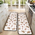 thumbnail image 4 of Kitchen Rugs Sets Of 2,White Highland Cow Flower Pattern Anti Fatigue Kitchen Mat Rugs Non Slip Washable,Decorative Kitchen Floor Mats for Kitchen,Sink,Laundry,17"x47"+17"x47", 4 of 5
