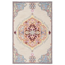 SAFAVIEH Micro-Loop Bosworth Oriental Area Rug, Beige/Orange, 5' x 8'