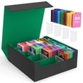 thumbnail image 1 of Caja de almacenamiento de tarjetas coleccionables MoKo 3000+ MTG con separadores, color verde, 1 of 8