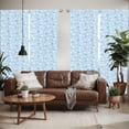 thumbnail image 2 of Ambesonne Winter Window Curtains, Cold Weather New Year, Each 28" W x 63" L, Pale Blue White Grey, 2 of 5