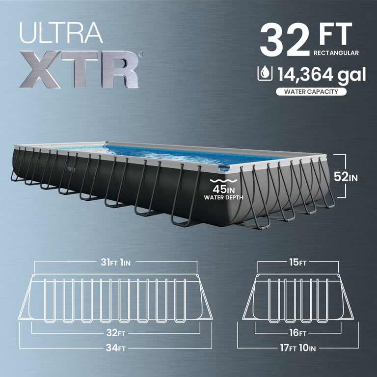 intex お得2個セット Intex Ultra XTR Rectangular Pool Set 32' x 16' x 52