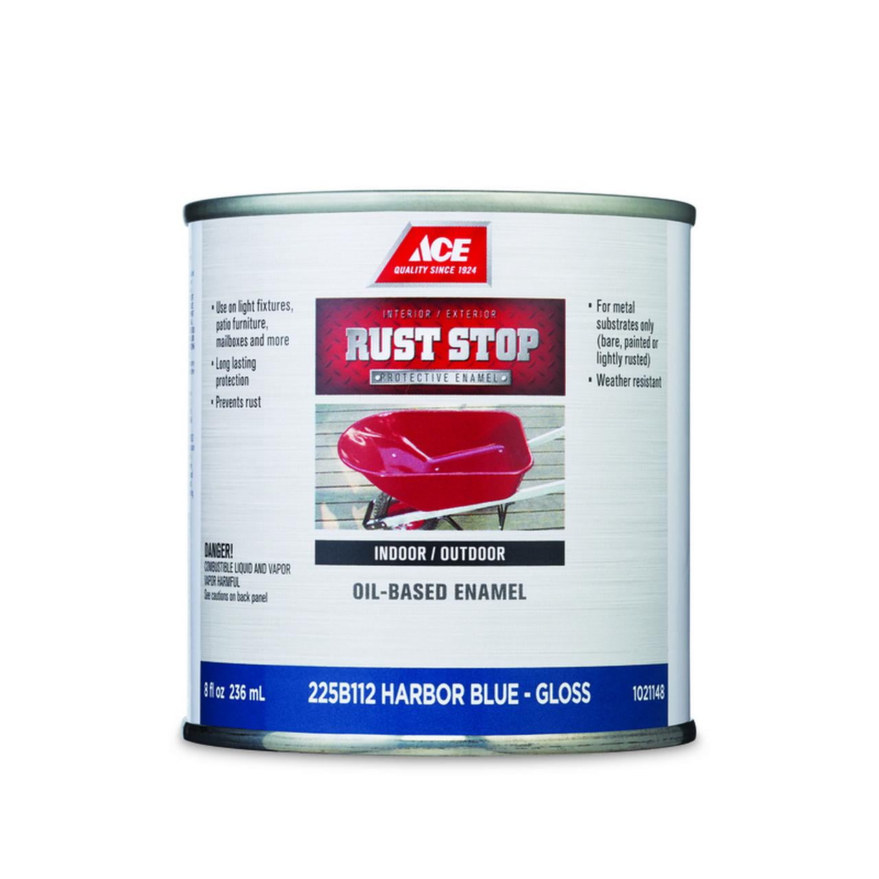 Ace Rust Stop Indoor/Outdoor Gloss Harbor Blue OilBased Enamel Paint 1