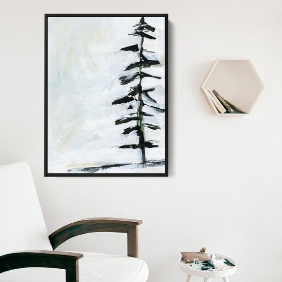Minimalist Pine Tree Decor Winter Lodge, Unframed Paper Print