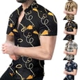 thumbnail image 6 of Mens Casual Printed Baroque Short Sleeve Muscle Button Down Shirt Party Dress, 6 of 9