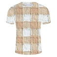 thumbnail image 5 of ylioge T-shirt à Manches Courtes Col Rond Imprimé à Carreaux pour Hommes, 5 of 5