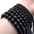 thumbnail image 1 of Nvzi Cuentas sueltas de 10 mm, accesorios de joyería para bricolaje, cuentas de hilo personalizadas, pulsera semiacabada negra esmerilada, collar, accesorios de joyería, 1 of 5