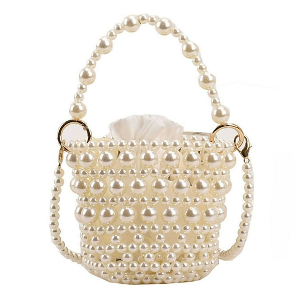 Bolso de hombro con perlas, bolso de mano con abalorios para boda, fiesta, regalo de vacaciones (estilo B) Ehuebsd Para Estrenar