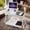 White, variant on TeqHome Foldable Lap Desk with Fan and Light Height & Angle Adjustable Laptop Table for Bed and Sofa Blue
