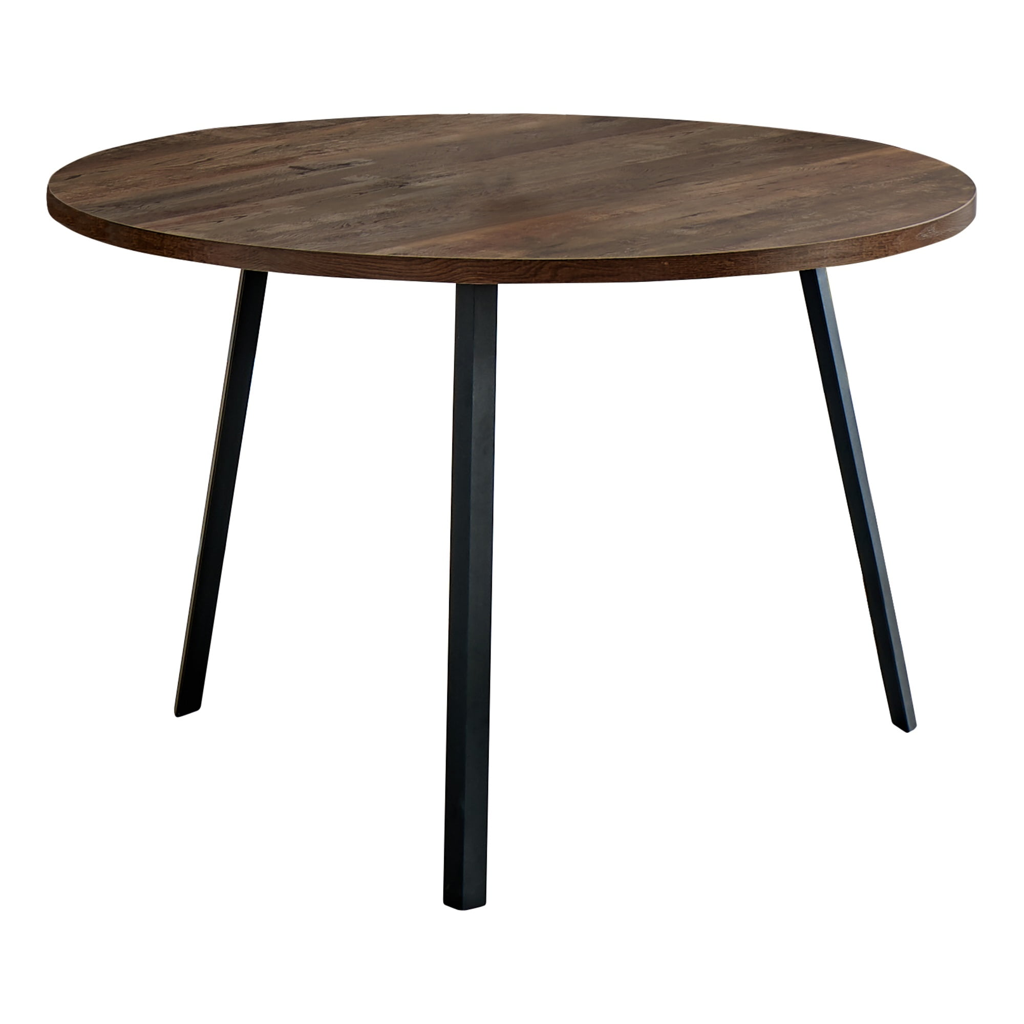 DINING TABLE 48"DIA/ BROWN RECLAIMED WOOD / BLACK METAL