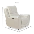 thumbnail image 7 of Steve Silver Laurel Ivory Leather Power Reclining Chair, 7 of 7