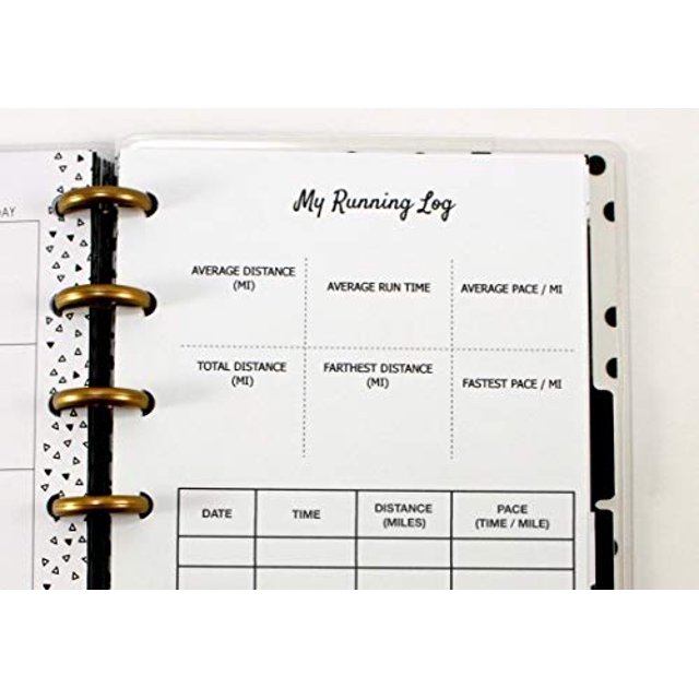 Running Log Inserts, Fittness Refills for 7 Disc Planners