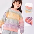 thumbnail image 4 of SGMVNU Sweaters for Boys Girls - Gradient Knitwear Sweater, Autumn Winter Outfit for Little Girl Baby Children, Children Fall Winter Outfits(Size 3-4 Years,Pink), 4 of 9
