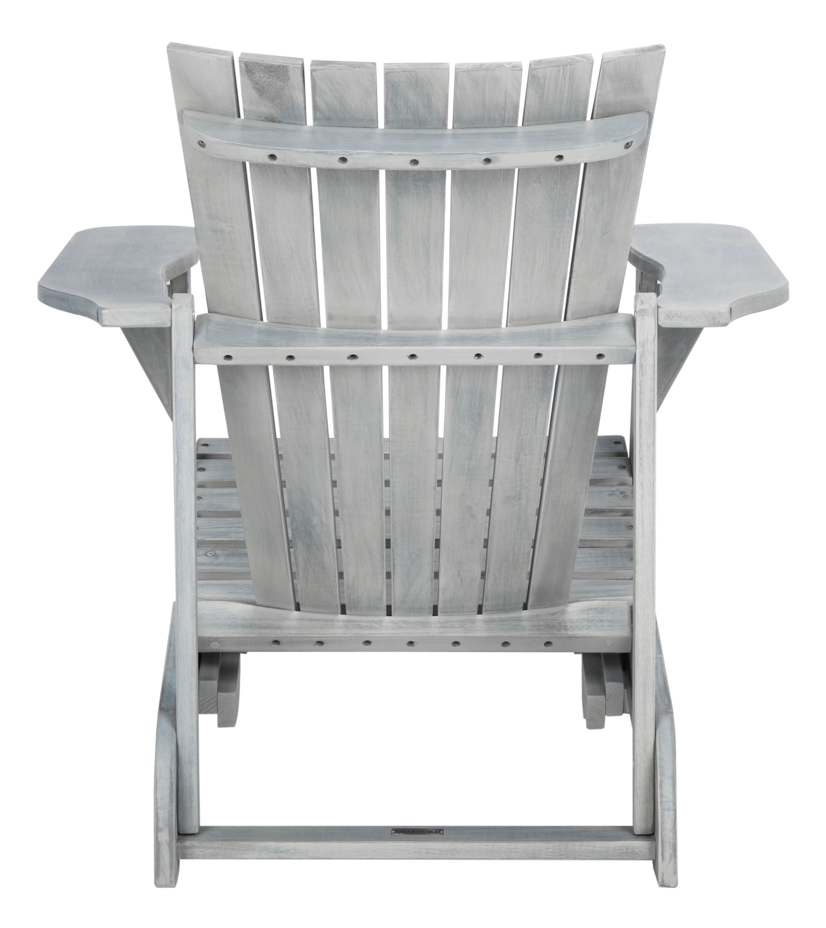 SAFAVIEH Merlin Outdoor Patio Adirondack Chair w/Footrest, Ash Grey
