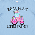 thumbnail image 4 of Inktastic Grandpa's Little Farmer Pink Tractor and Flowers Boys or Girls Baby T-Shirt, 4 of 5