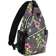 Mosiso Mini Sling Backpack,Small Outdoor Casual Crossbody Chest Bag Multipurpose Hiking Cycling Camping Travel Sport Bag, Gray Periwinkle
