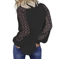 thumbnail image 5 of Pntutb Blusa de manga larga de encaje con cuello redondo y estampado navideño para mujer Tops sólidos Pntutb Pntutb-5611, 5 of 5