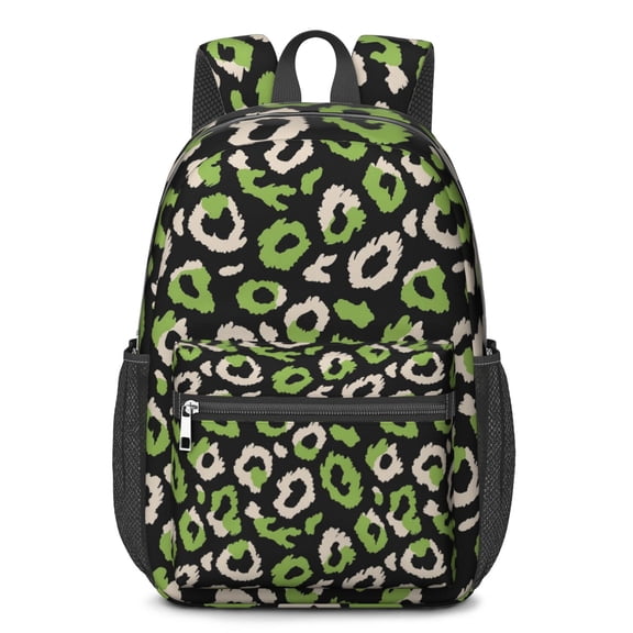 17 Inch Lightweight Backpack,PVC Waterproof Oxford Fabric, Ergonomically Designed, with Large Capacity, Leopard Animal Print