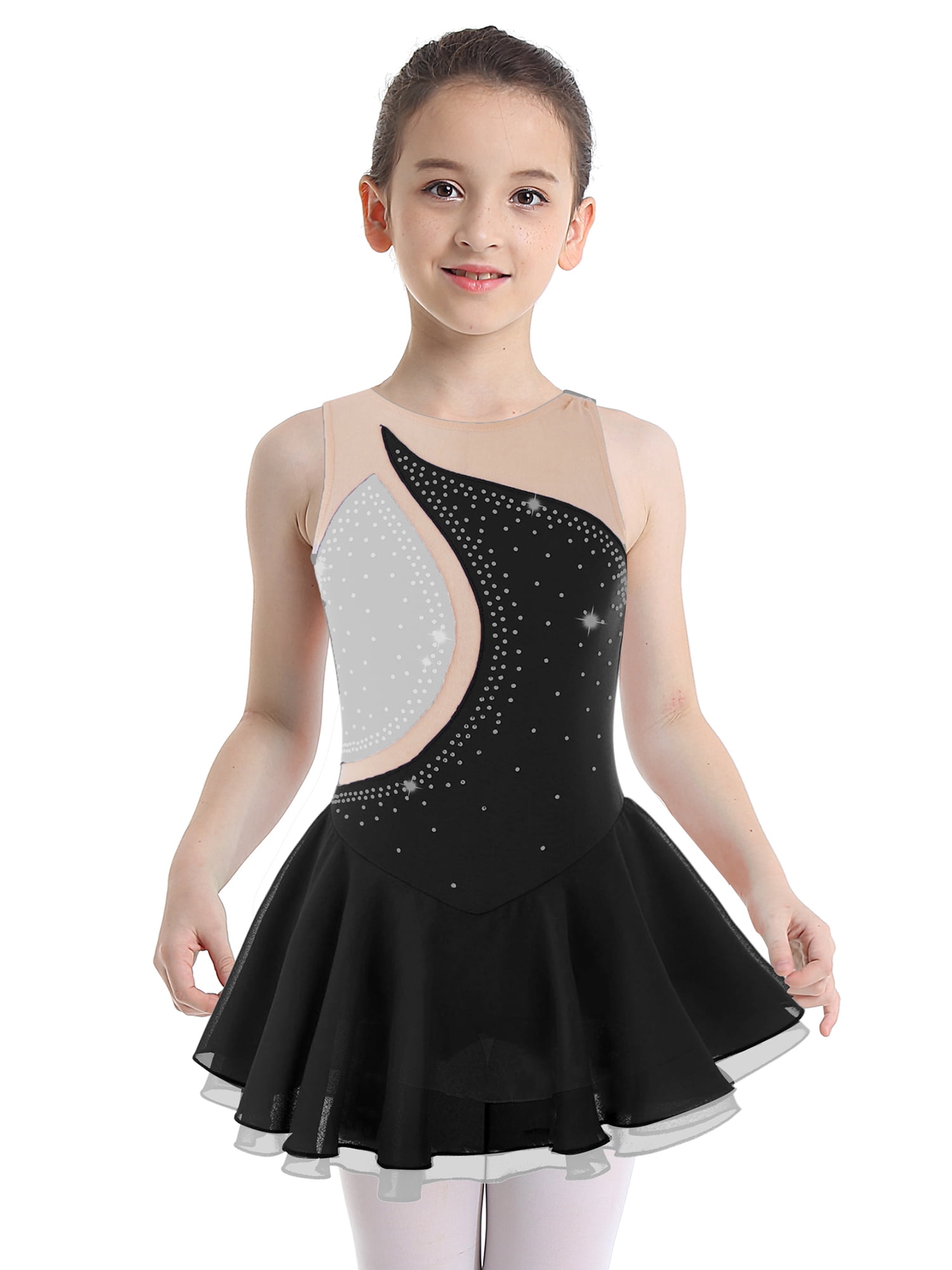 MSemis Femme Robe Latine Robe De Danse Contemporaine Justaucorps Danse