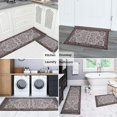 thumbnail image 6 of Kitchen Rugs and Mats Non Skid Washable Brown Pattern Bohemia Kitchen Mat and Rug Set,Floor Cushion Waterproof Rug,Rubber Backed Area Rugs for Kitchen Laundry, 6 of 7
