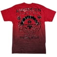 thumbnail image 2 of American Fighter Men's T-Shirt Dip Dye Puff Print Freemont Tee (Medium, Red), 2 of 3