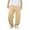 Khaki, variant on Boys Athletic Sweatpants, Open Bottom Casual Relaxed Fit Drawstring Straight Leg Pants Gray Size 14-16