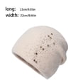 thumbnail image 4 of Sonducket Gorro de invierno para mujer, gorro de Color sólido para clima frío, gorro térmico transpirable, mezcla de ropa informal para la cabeza, Accesorios de disfraces Beige Sonducket AP013158-07, 4 of 6