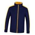 thumbnail image 2 of Hombre Chaqueta Outdoor cremallera Mujer Cuello Alto Camiseta Manga Larga Uniforme Top Transpirable Elástico Camisa Suéter + amarillo XL Macarena Fleece Warm Jacket, 2 of 8