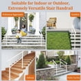 thumbnail image 2 of Adjustable Handrail Kit – 6-Step Aluminum – Non-Slip & ADA Compliant – Safety Railing – Outdoor & Indoor Stairs – DIY Install – White – 1 Pack, 2 of 7