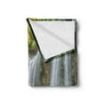 thumbnail image 2 of Waterfall Soft Flannel Fleece Throw Blanket, Cascade Stream in Exotic North National Park Paradise Nature Surreal Print, Cozy Plush for Indoor and Outdoor Use, 60" x 80", White Green, by Ambesonne, 2 of 5