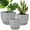Gray, variant on Plant Pots 12/10/9 inch Set of 3, Flower Pots with Multi Mesh Drainage Holes, Large Planters for Indoor Outdoor Garden Plants and Flowers. (White)