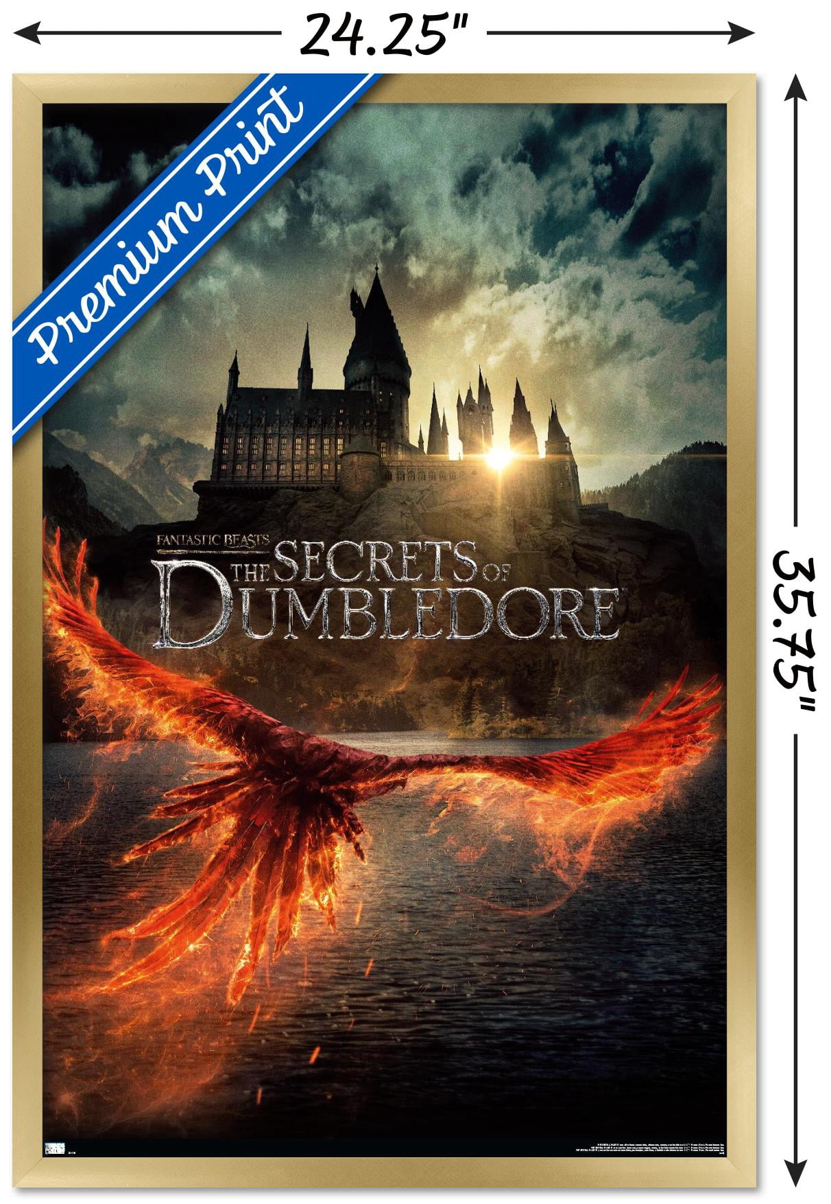 Fantastic Beasts: The Secrets of Dumbledore - Teaser One-Sheet Wall Poster, 22.375" x 34" Framed