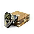 thumbnail image 4 of Triangular Sundial Compass (Antique Brass Finish) - With Wooden Box, 4 of 6