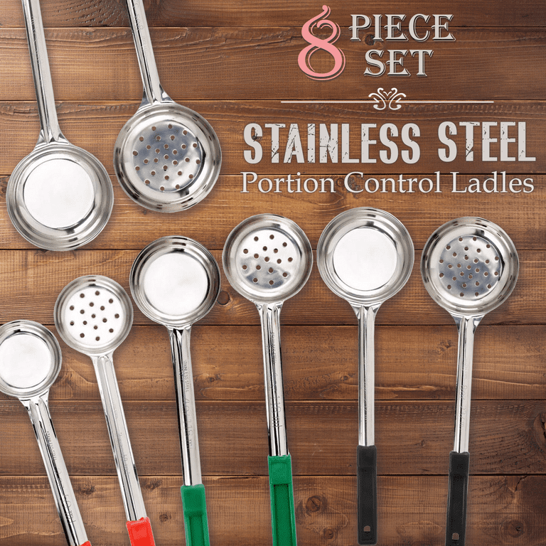 GET 4 oz. (1/2 Cup), Stainless Steel Ladle, Portion Control Serving