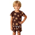 thumbnail image 2 of Baby Boy Outfits Graphic Print Short Sleeve Crew Neck T-Shirt Top And Shorts 2 Piece Daily Wear Boys' Clothing Sets Size 9-12 Months, 2 of 9