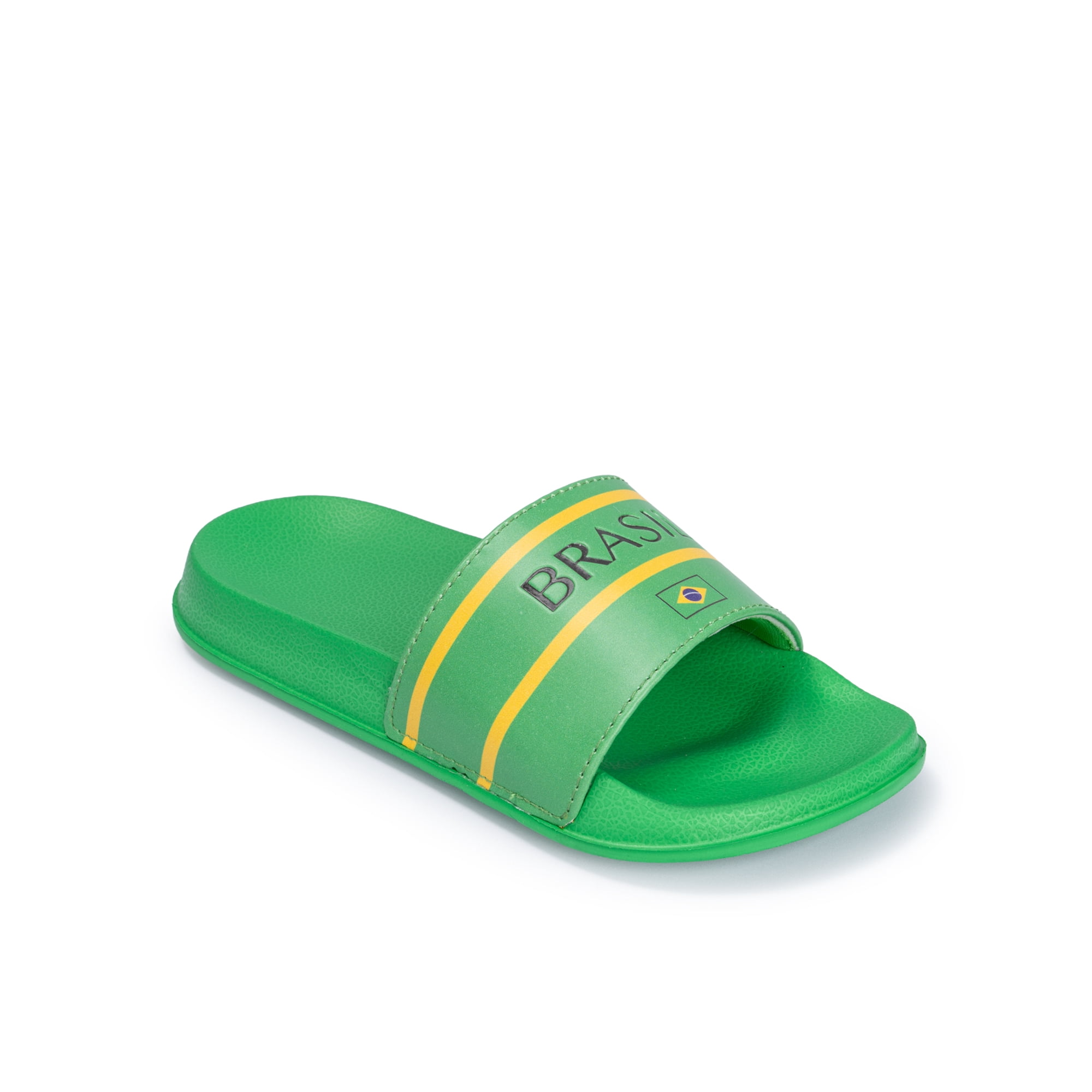 Kids Soccer Fan Slide Sandals – USA, Mexico, Argentina, Brazil, & Spain