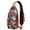Abstract Paisle, variant on Watermelon Lovers Summer Fruit Pattern Sling Backpack, Tropical Cute Watermelon Print Crossbody Daypack, Aesthetic Sunshine Beach Design, Lightweight and Durable