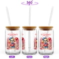 thumbnail image 2 of Happy Valentine’s Day Adorable Goldendoodle Puppy Holding Heart Balloon 16oz Glass Cup Mug Doodle Dog Lover Gifts Idea Glass Can with Bamboo Lid and Straw - 00030, 2 of 5