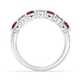thumbnail image 3 of ARAIYA FINE JEWELRY 2 CT.T.W. Lab Round Lab Grown Diamond and Natural Ruby Seven Stone Anniversary Band Ring for Women | 925 Sterling Silver Wedding Engagement Band Ring Size 6, 3 of 7