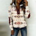thumbnail image 2 of TaTaai Women St Patrick's Day Printed Color Block Half Zip Long Sleeve Collared Jacket Ladies Weekend Festival Outdoor Wear Soft Warm Versatile Stylish Top Gift, 2 of 8