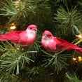thumbnail image 2 of Pack of 12 Graceful Elegance Red and White Spotted Bird Christmas Ornaments 4", 2 of 2