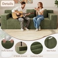thumbnail image 6 of Luckhao 71" Compact Corduroy Cloud Loveseat, Compressed Boneless Sofa in a Box, No Assembly Required, Green, 6 of 7