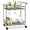 Gray, variant on ZYPPP Outdoor Mobile Patio Bar Cart, Home Bar Serving Cart, BBQ Side Table w/ 2 Tier Storage, Wine Rack, Lockable Wheels - Black