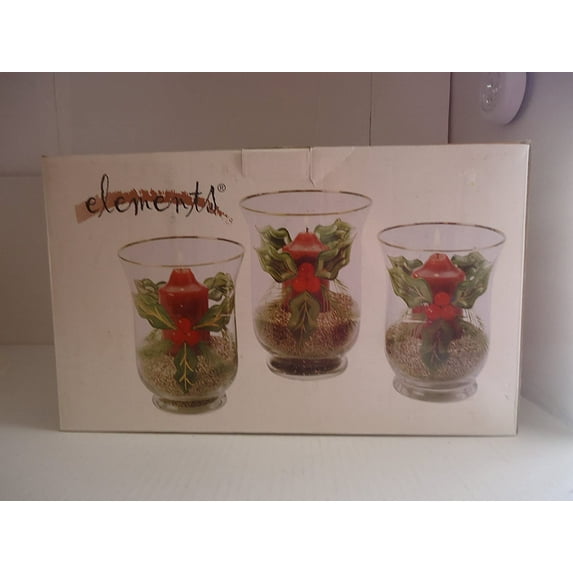 Elements Set of 3 Holly Hurricanes