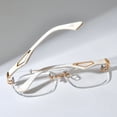 thumbnail image 3 of HEPIDEM 100% Really Buffalo Horn Handmade Glasses Frame,Oversize Square Rimless Buffs Eyeglasses 0042, 3 of 10
