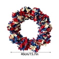thumbnail image 3 of WWC 4th of July Patriotic Wreaths for Front Door, Fade Resistant Red White and Blue USA Acrylic Door Decor for 250th Anniversary, Summer Porch Decor, 3 of 7