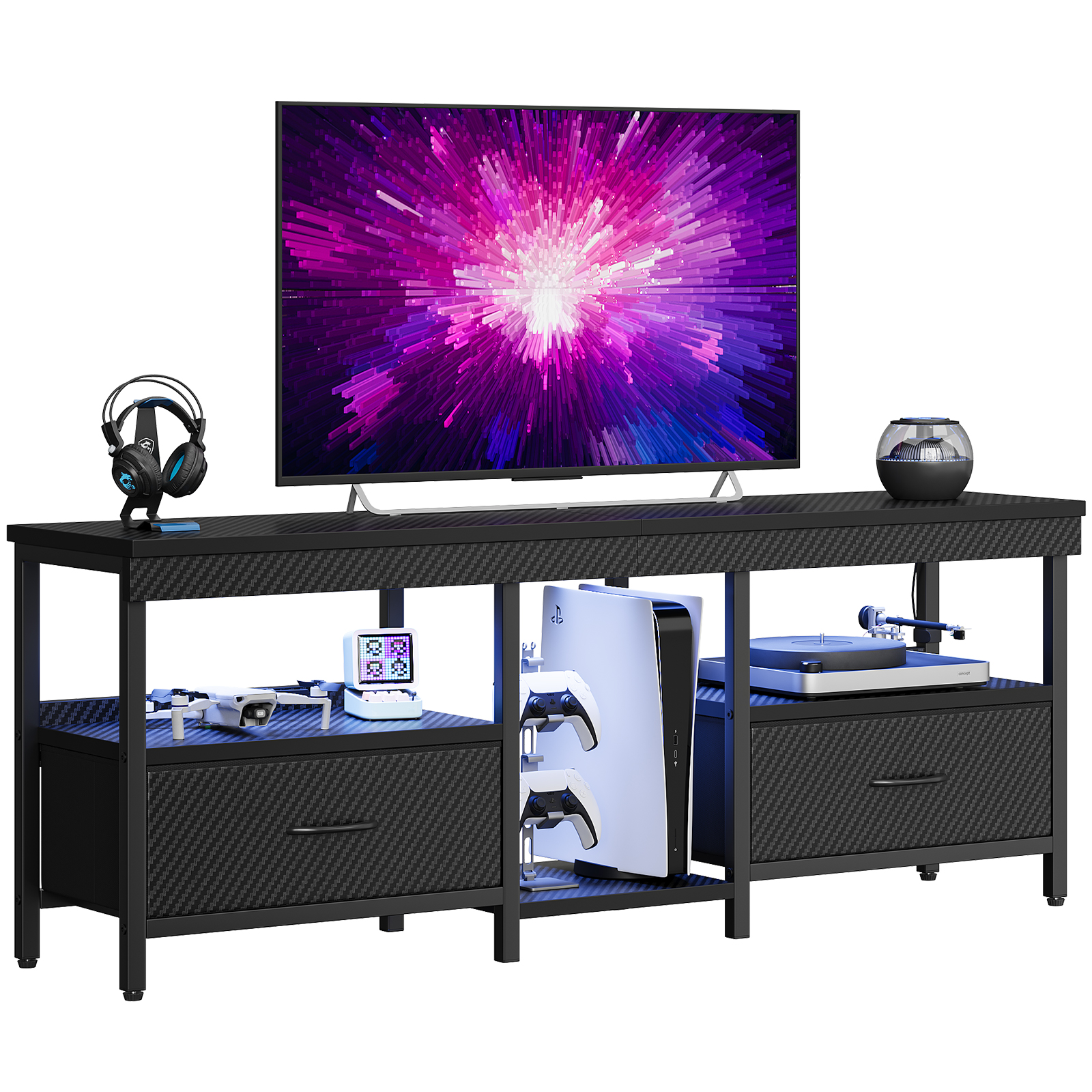 Bestier LED TV Stand Entertainment Center for TVs up to 65" photo 2