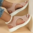 thumbnail image 5 of Clear Sandals for Women, Women Solid-Color Casual Fashionable Hollow Low-Heel Sandals, 5 of 6