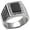 Jet, variant on Alamode TK3113-13 Men High Polished Stainless Steel Ring with Synthetic in Gray - Size 13